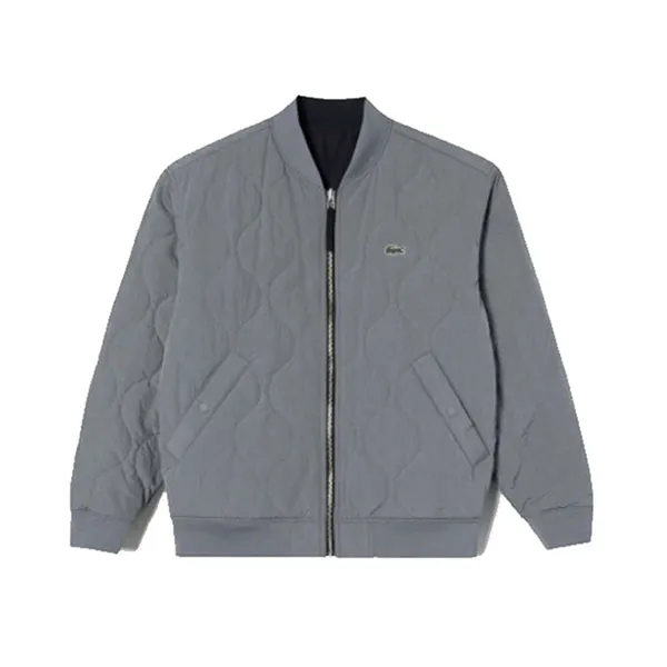 Áo Khoác Nam Lacoste Bomber Jacket BH5953 - S7X Màu Ghi Xám Size 48