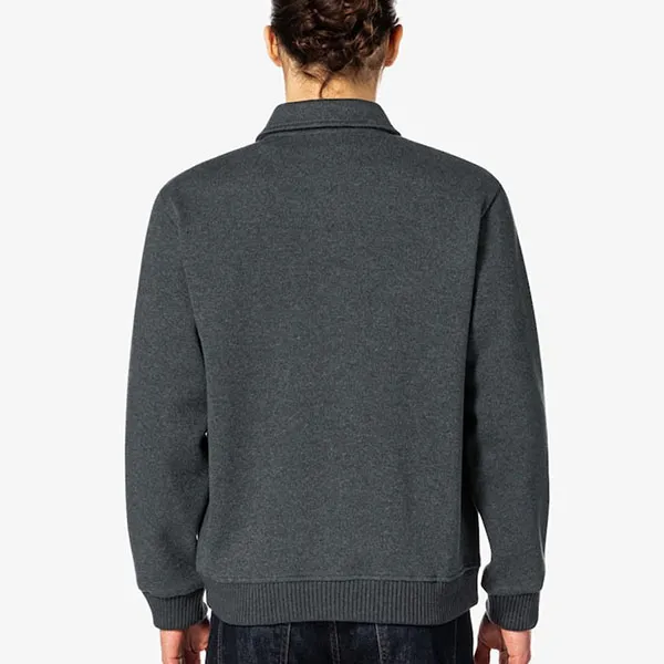Áo Khoác Nam Lacoste Men's Rib Georgette Sweat Jumper SH080E-050 Màu Xám Đậm Size 4