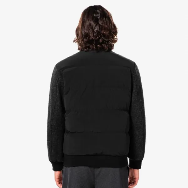 Áo Khoác Nam Lacoste Men's Wool Jersey Hybrid Jacket BH883E - 031 Màu Đen Size 48