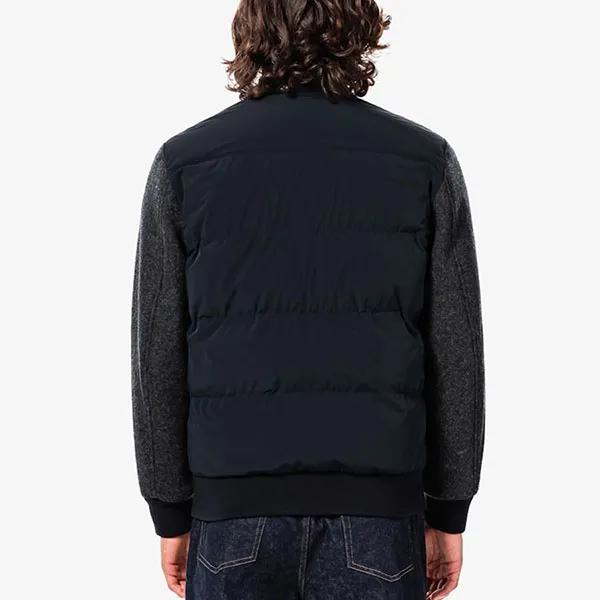 Áo Khoác Nam Lacoste Men's Wool Jersey Hybrid Jacket BH883E-HDE Màu Xanh Đen Size 48
