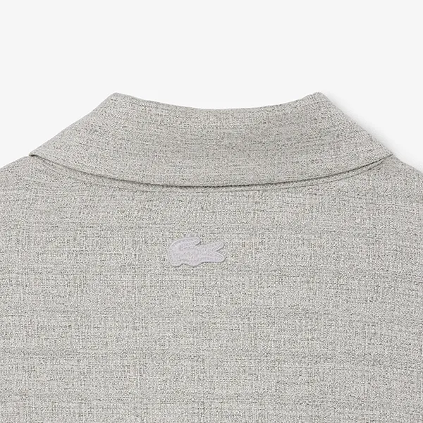 Áo Khoác Nam Lacoste Short Textured Jacket BH1811 - B29 Màu Xám Size 48
