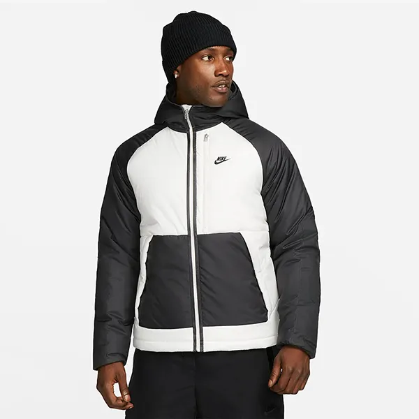 Áo Khoác Nam Nike Therma-Fit Legacy Jacket DD6857-070 Màu Đen/Trắng Size M (Form Á)