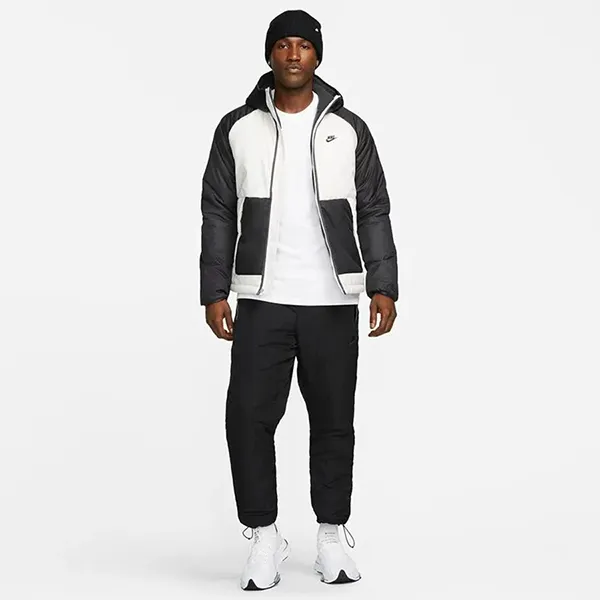 Áo Khoác Nam Nike Therma-Fit Legacy Jacket DD6857-070 Màu Đen/Trắng Size M (Form Á)