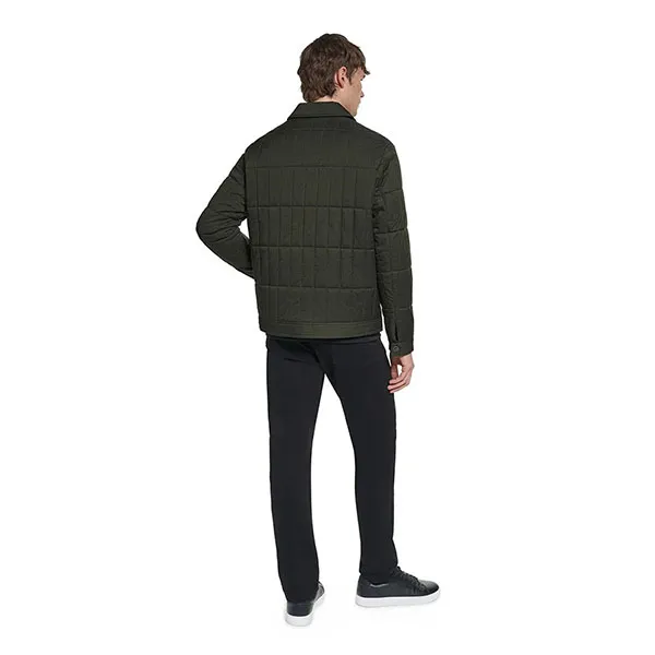 Áo Khoác Nỉ Nam Karl Lagerfeld Herringbone Quilted Shirt Jacket C0273 - OLV Màu Xanh Olive Size S