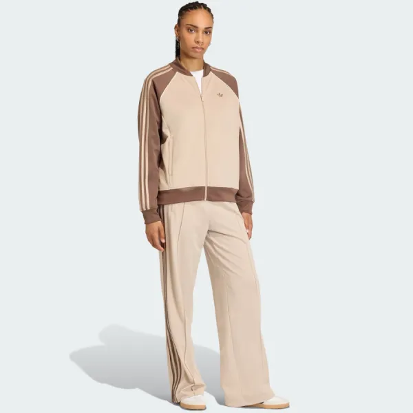 Áo Khoác Nữ Adidas SST Loose Tracktop KD8825 Màu Nâu Be Size S