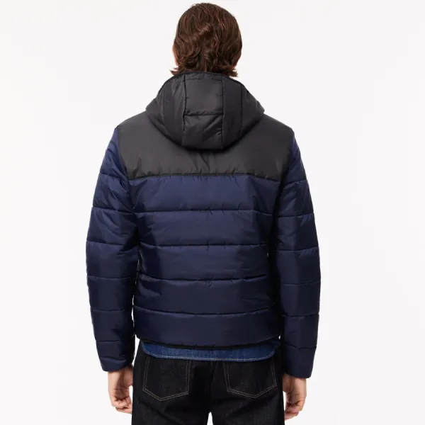 Áo Khoác Phao Nam Lacoste Water Repellent Quilted Puffed Jacket BH6763 - JB1 Màu Xanh Navy Size 44