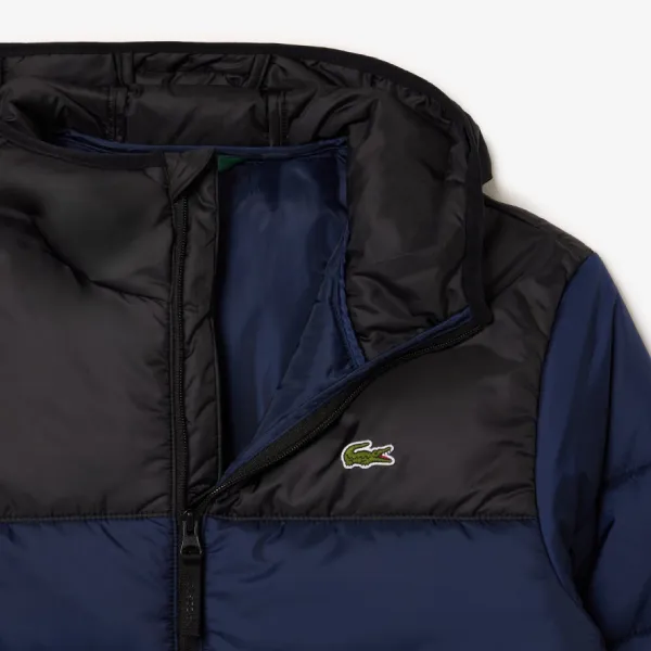 Áo Khoác Phao Nam Lacoste Water Repellent Quilted Puffed Jacket BH6763 - JB1 Màu Xanh Navy Size 44