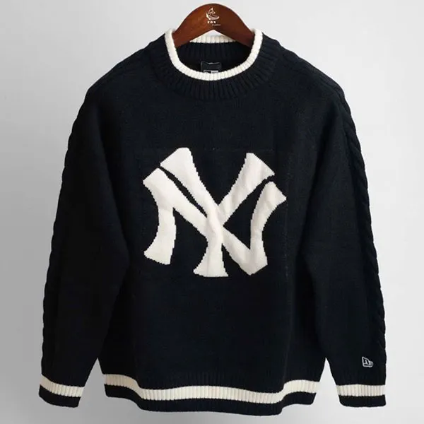 Áo Len Unisex New Era x MLB Sweater NY Black New York Yankees Màu Đen Size M (Form Á)