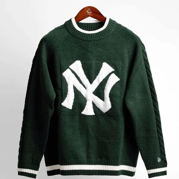 Áo Len Unisex New Era x MLB Sweater NY Green New York Yankees Màu Xanh Lá Size S (Form Á)