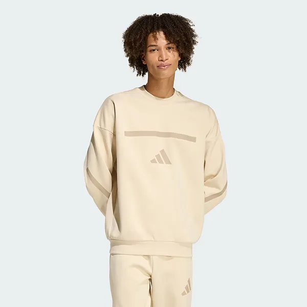 Áo Nỉ Nam Adidas New Z.N.E. Sweatshirt KE4705 Màu Be Size S (Form Âu)