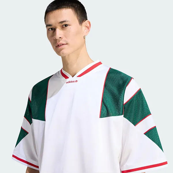 Áo Phông Nam Adidas Panel Jersey T-Shirt KE0156 Màu Trắng/Xanh Size XS