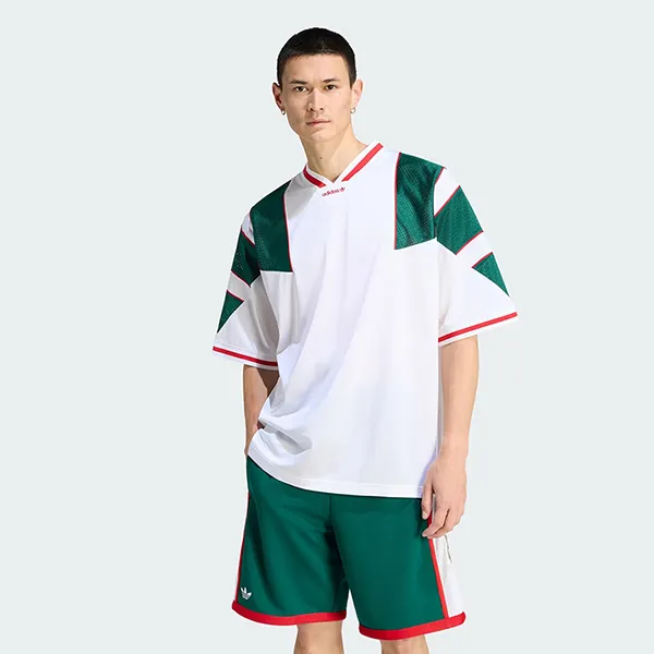 Áo Phông Nam Adidas Panel Jersey T-Shirt KE0156 Màu Trắng/Xanh Size XS