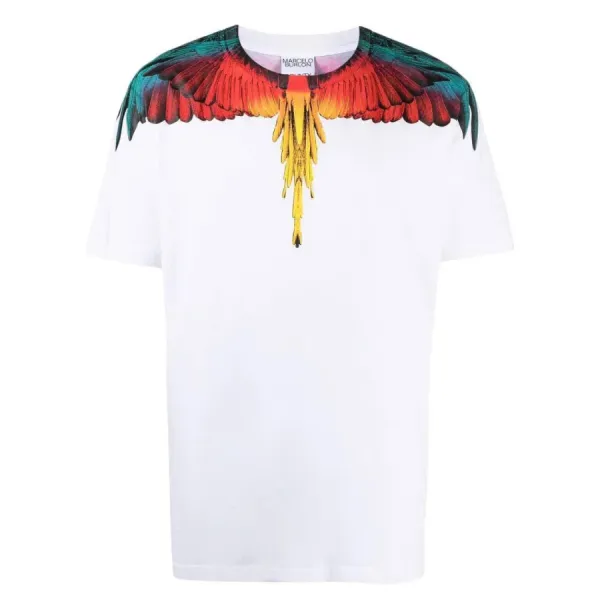 Áo Phông Nam Marcelo Burlon White With Wings Printed Tshirt 0010125 Màu Trắng Size S