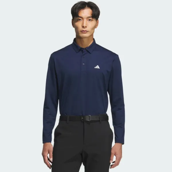 Áo Polo Dài Tay Nam Adidas Golf Long-Sleeve Polo Shirt JM7114 Màu Xanh Navy Size S (Form Á)