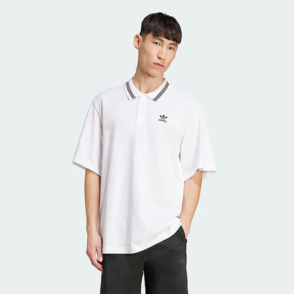 Áo Polo Nam Adidas Adicolor Loose Fit Shirt JW5898 Màu Trắng Size XS