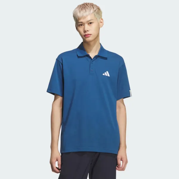 Áo Polo Nam Adidas Essentials Plus Loose Fit Small Logo Short Sleeve KF1323 Màu Xanh Dương Size XS