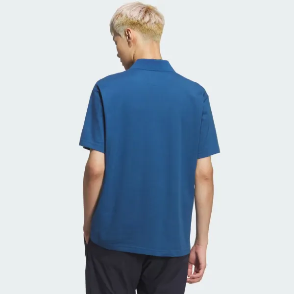 Áo Polo Nam Adidas Essentials Plus Loose Fit Small Logo Short Sleeve KF1323 Màu Xanh Dương Size XS