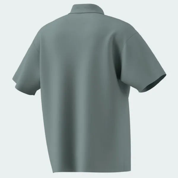Áo Polo Nam Adidas Essentials Plus Loose Fit Small Logo Short Sleeve Polo Shirt KF1322 Màu Xanh Xám Size M