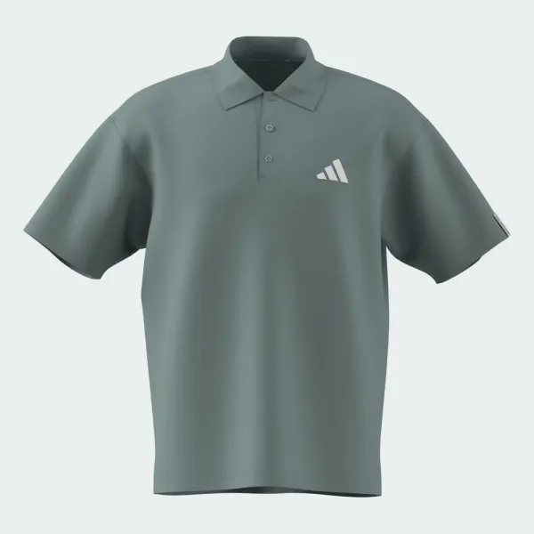 Áo Polo Nam Adidas Essentials Plus Loose Fit Small Logo Short Sleeve Polo Shirt KF1322 Màu Xanh Xám Size M