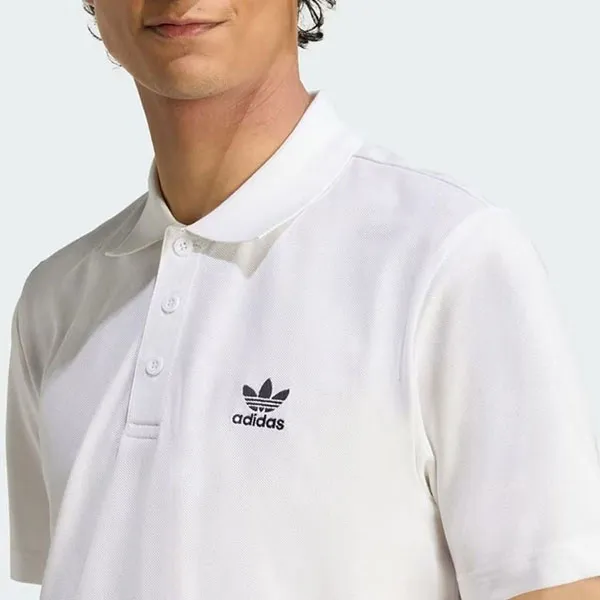 Áo Polo Nam Adidas Essentials Three-Leaf Clover Shirt JW6084 White Màu Trắng Size XS