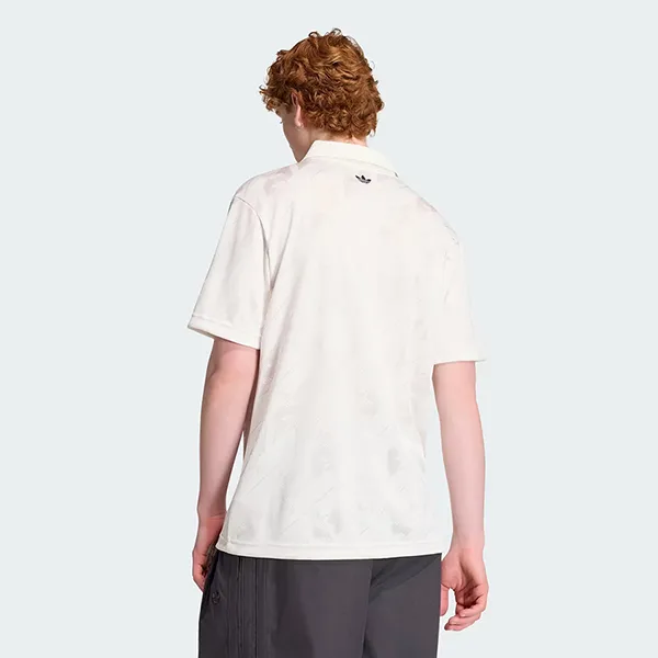 Áo Polo Nam Adidas Football Jersey Jacquard Originals KR7221 Màu Trắng Size XL