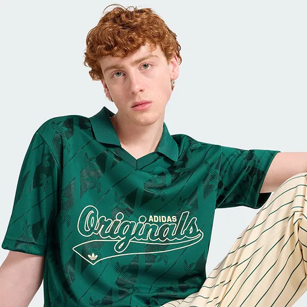 Áo Polo Nam Adidas Football Jersey Jacquard Originals KT4286 Màu Xanh Lá Size L
