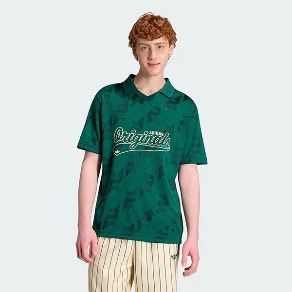 Áo Polo Nam Adidas Football Jersey Jacquard Originals KT4286 Màu Xanh Lá Size L