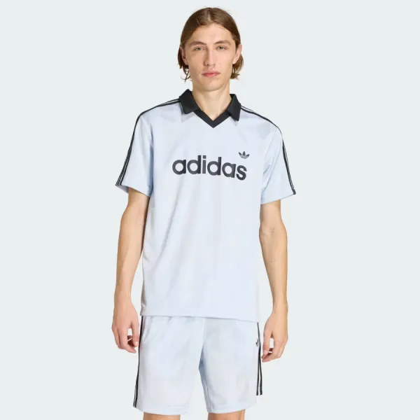 Áo Polo Nam Adidas Refined Collared Jersey With Heritage Style KE2453 Màu Xanh Nhạt Size L