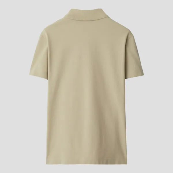 Áo Polo Nam Burberry In Beige EKD Embroidered Logo 80914221 Màu Be Size XS