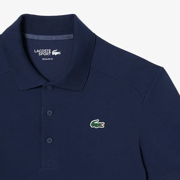 Áo Polo Nam Lacoste Men's Golf Polo Shirt Loose Fit Petit Piqué Fabric UV Protection DH8949 - 166 Màu Xanh Navy Size 3