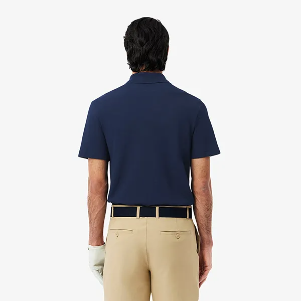 Áo Polo Nam Lacoste Men's Golf Polo Shirt Loose Fit Petit Piqué Fabric UV Protection DH8949 - 166 Màu Xanh Navy Size 3