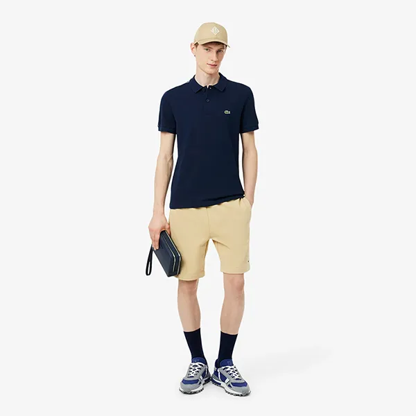 Áo Polo Nam Lacoste Regular Fit Logo Stripe PH0897 - 166 Màu Xanh Navy Size 3