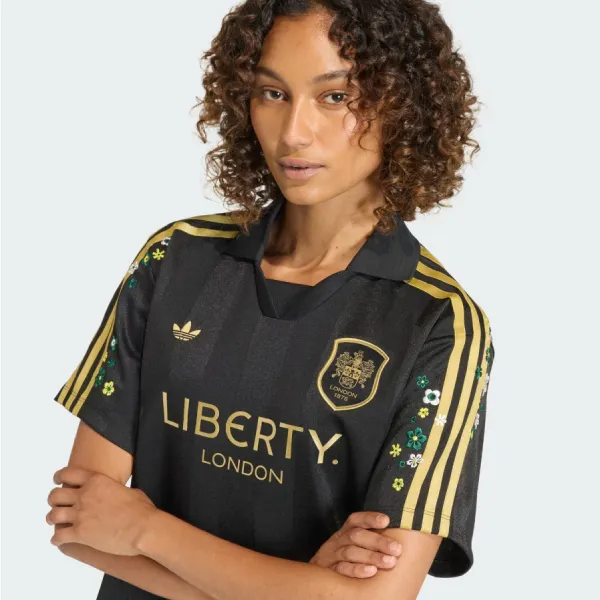 Áo Polo Nữ Adidas Originals x Liberty London Jersey KD2969 Màu Đen Size XS