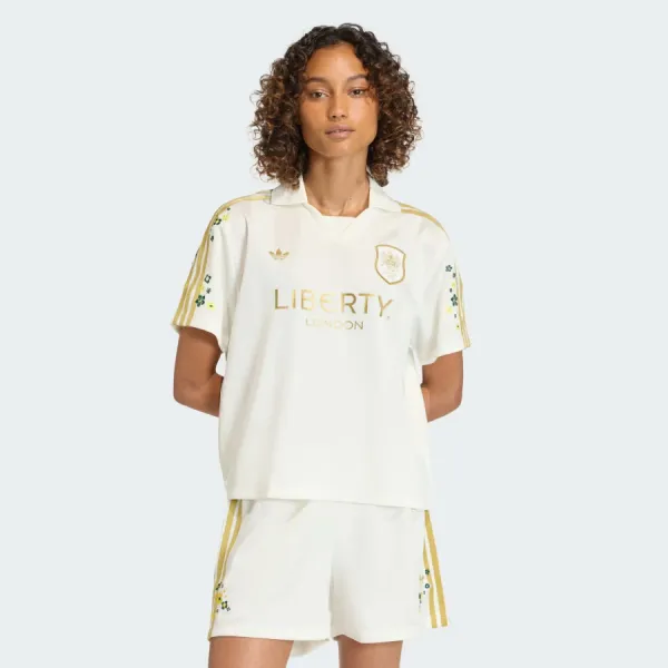 Áo Polo Nữ Adidas Originals x Liberty London Jersey KF3309 Màu Trắng Sữa Size M