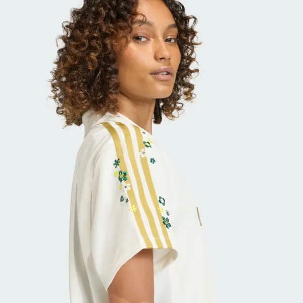 Áo Polo Nữ Adidas Originals x Liberty London Jersey KF3309 Màu Trắng Sữa Size M