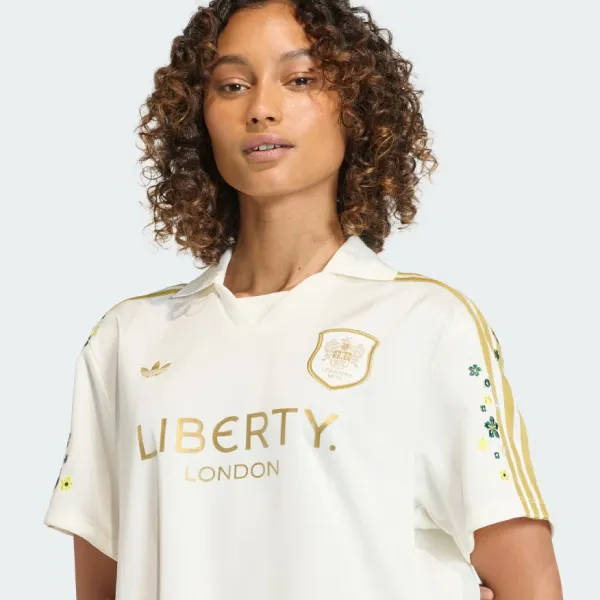 Áo Polo Nữ Adidas Originals x Liberty London Jersey KF3309 Màu Trắng Sữa Size M