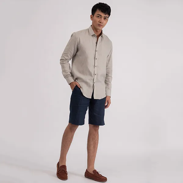 Áo Sơ Mi Linen Nam F2 Fashion & Freedom SMM115-X-S-0619 Màu Xám Size S