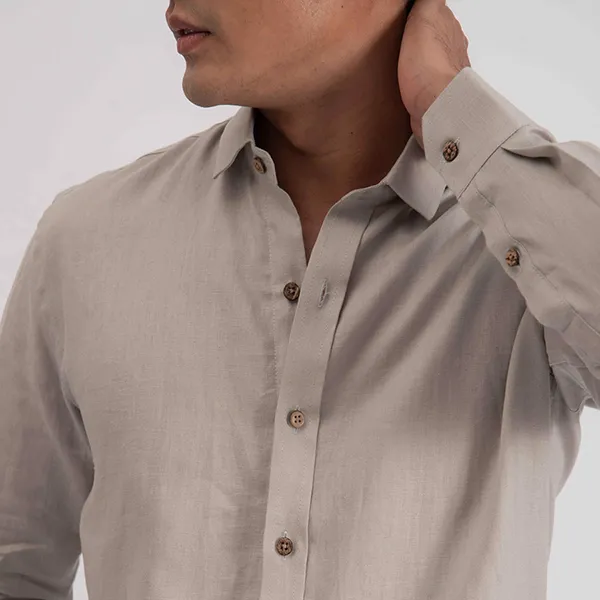 Áo Sơ Mi Linen Nam F2 Fashion & Freedom SMM115-X-S-0619 Màu Xám Size S