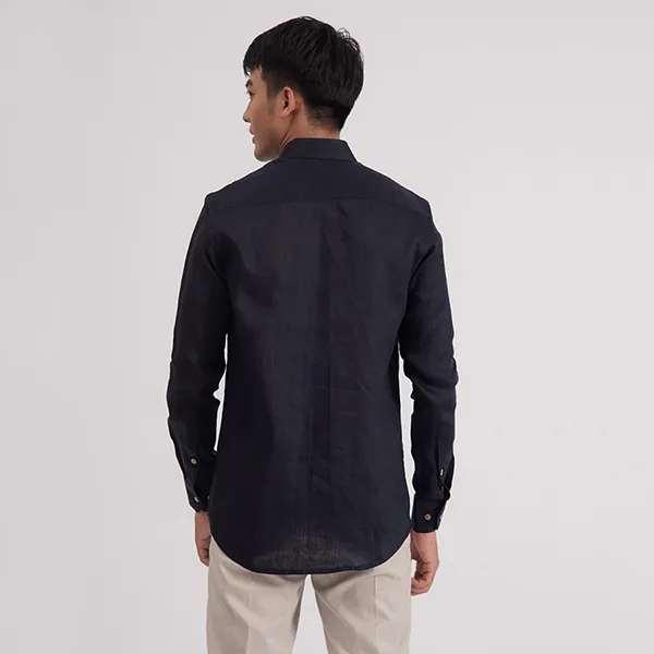 Áo Sơ Mi Linen Nam F2 Fashion & Freedom SMM118-XD-S-0619 Màu Xanh Đen Size S