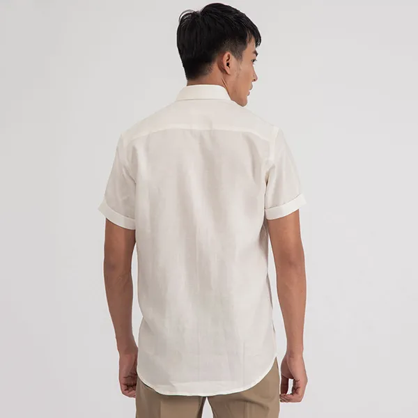 Áo Sơ Mi Linen Nam F2 Fashion & Freedom SMM154-K-S-0619 Màu Kem Size S