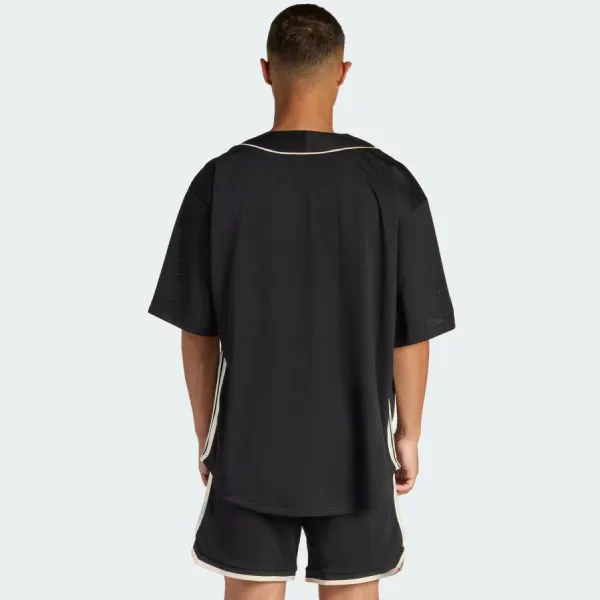 Áo Sơ Mi Nam Adidas Stadium Mesh Baseball Jersey JZ6923 Màu Đen Size XS