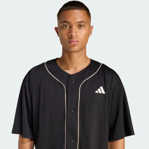 Áo Sơ Mi Nam Adidas Stadium Mesh Baseball Jersey JZ6923 Màu Đen Size XS