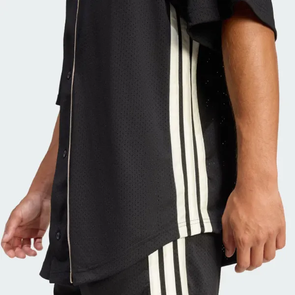 Áo Sơ Mi Nam Adidas Stadium Mesh Baseball Jersey JZ6923 Màu Đen Size XS