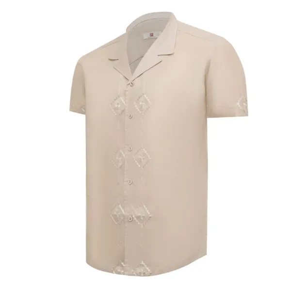 Áo Sơ Mi Nam F2 Fashion & Freedom Linen SMMN027-K-M-1023 Màu Kem Size M