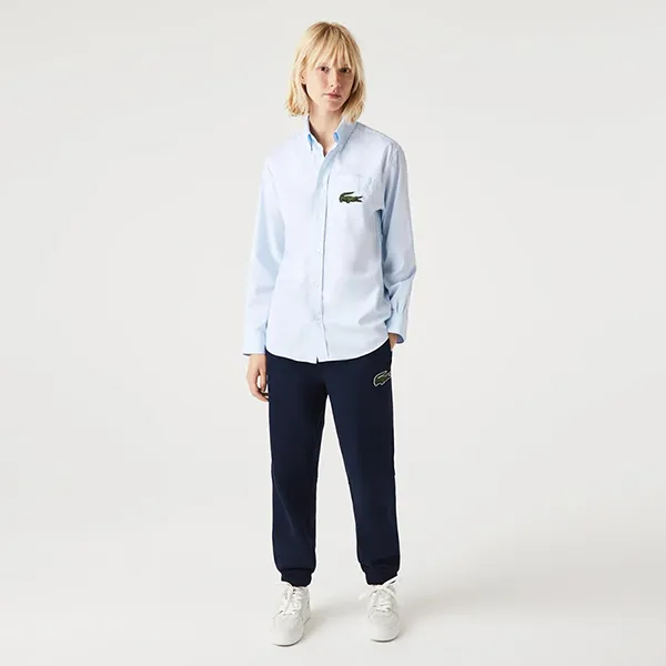 Áo Sơ Mi Nam Lacoste Men's Shirt CH6547 - GN2 Màu Xanh Nhạt Size XS