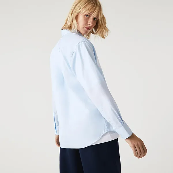 Áo Sơ Mi Nam Lacoste Men's Shirt CH6547 - GN2 Màu Xanh Nhạt Size XS