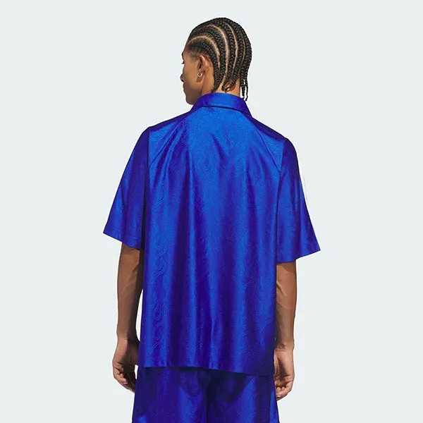 Áo Sơ Mi Unisex Adidas Originals Basketball Flame KB7524 Màu Xanh Dương Đậm Size XL