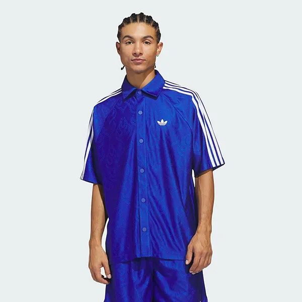 Áo Sơ Mi Unisex Adidas Originals Basketball Flame KB7524 Màu Xanh Dương Đậm Size XL