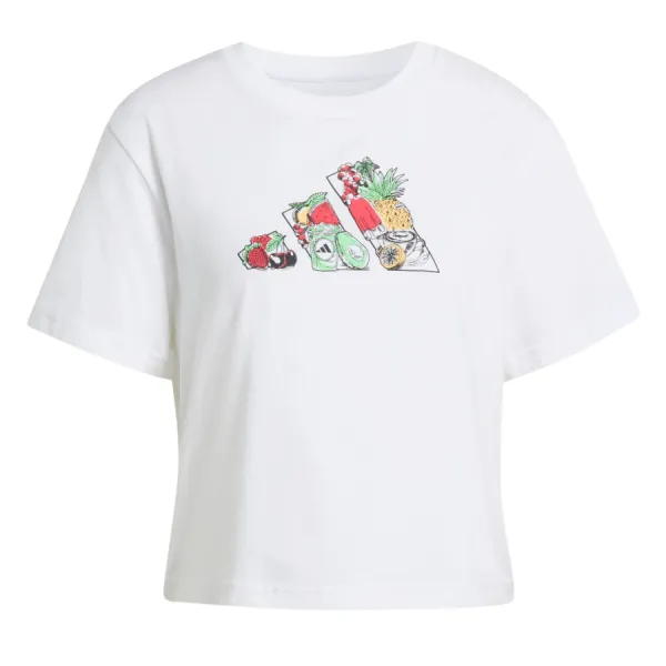 Áo Thun Nữ Adidas Graphic Food Cropped Loose T-Shirt KA5073 Màu Trắng Size M