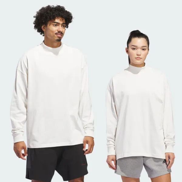 Áo Thun Dài Tay Adidas Basketball Long Sleeve Tee JE3766 Màu Trắng Size XS (Form Âu)